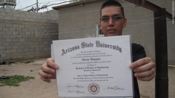 what does a university of phoenix diploma look like. Oscar Vazquez will likely